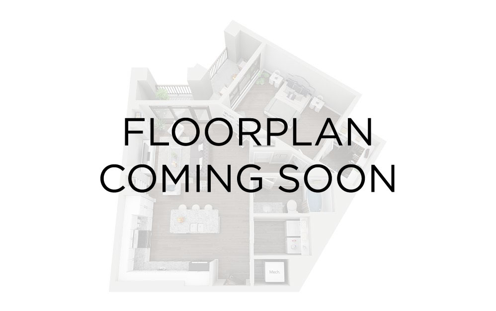A6 - 1 bedroom floorplan layout with 1 bathroom and 732 square feet